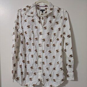 Talbots horse print button-down shirt (Size Medium) - New without Tags!